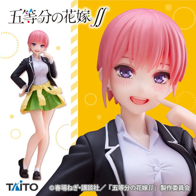 Gotoubun no Hanayome ∬ - Nakano Ichika - Coreful Figure - Uniform Ver., Renewal Edition (Taito)ㅤ – Taito – ActionFigureBrasil — ângulo diferente