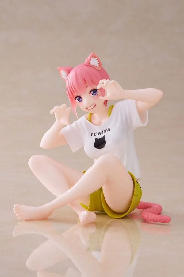 Gotoubun no Hanayome ∬ - Nakano Ichika - Desktop Cute - Cat Room Wear Ver. (Taito)ㅤ – Taito – ActionFigureBrasil