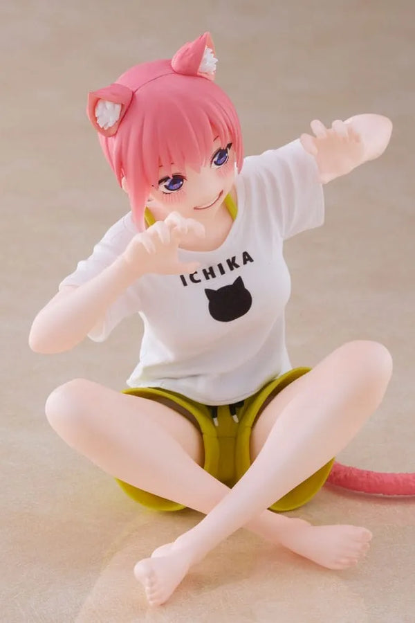 Gotoubun no Hanayome ∬ - Nakano Ichika - Desktop Cute - Cat Room Wear Ver. (Taito)ㅤ – Taito – ActionFigureBrasil