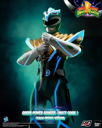 Green Power Ranger (Matt Cook) Chaos Energy Version - LIMITED EDITION: 500 (Chaos Energy Version) – Threezero – ActionFigure Brasil — acessórios