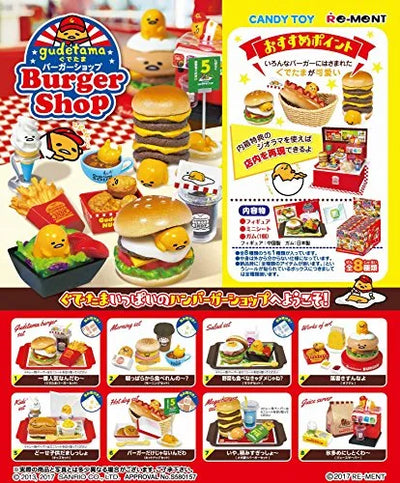 Gudetama - Gudetama Burger Shop - Miniature - Re-Ment Sanrio Series - 7 - Mega Burger Set (Re-Ment)ㅤ – Re-Ment – ActionFigureBrasil