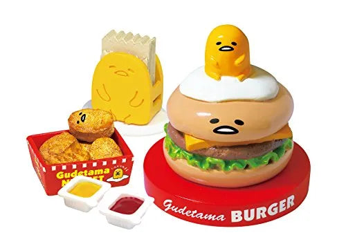 Gudetama - Gudetama Burger Shop - Miniature - Re-Ment Sanrio Series - 7 - Mega Burger Set (Re-Ment)ㅤ – Re-Ment – ActionFigureBrasil