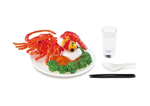 Gudetama - Gudetama Chinese Restaurant - Miniature - Re-Ment Sanrio Series - 1 - Tomato Egg (Re-Ment)ㅤ – Re-Ment – ActionFigureBrasil