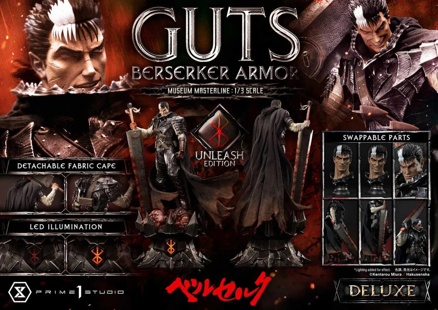 Guts, Berserker Armor (Deluxe Version) Berserk – Prime1Studio – ActionFigure Brasil