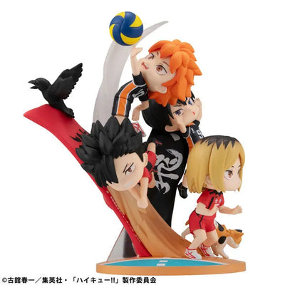 Haikyuu!! - Hinata Shouyou - Kageyama Tobio - Kozume Kenma - Kuroo Tetsurou - FigUnity (MegaHouse)ㅤ – MegaHouse – ActionFigureBrasil — com base expositora