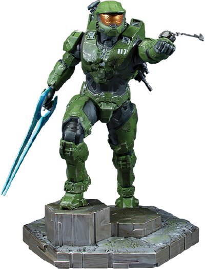 Halo Infinite Master Chief with Grappleshot – Dark Horse Comics – ActionFigure Brasil — com base expositora