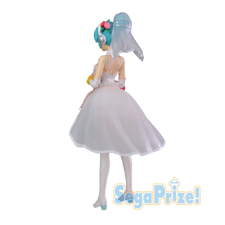 Hatsune Miku -Project DIVA- Arcade Future Tone - Hatsune Miku - SPM Figure - White Dress (SEGA)ㅤ – SEGA – ActionFigureBrasil