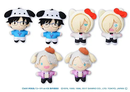 Hello Kitty - Yuri!!! on Ice - Putinui Mascot - Nikiforov Victor - Plisetsky Yuri - Katsuki Yuri - Plush Strap - Boxㅤ – SEGA – ActionFigureBrasil