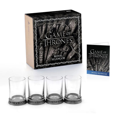 House Sigils Shot Glass Quartet – Royal Selangor – ActionFigure Brasil — ângulo diferente
