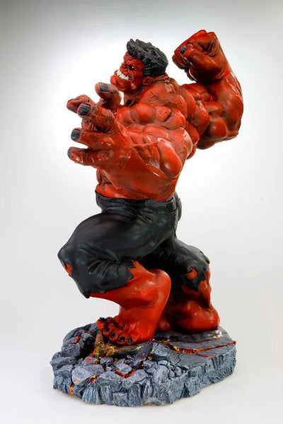 Hulk "FALL OF THE HULK" Fine Art Statue Red Hulkㅤ – Puella Magi Madoka Magica – ActionFigureBrasil — ângulo diferente
