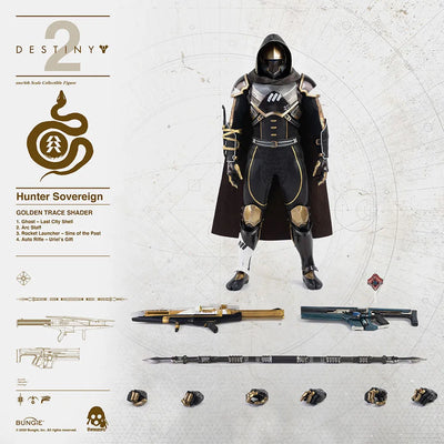Hunter Sovereign (Golden Trace Shader) – Threezero – ActionFigure Brasil — ambientada