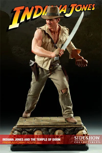 Indiana Jones - 1/4 Scale Premium Figure: Indiana Jones (The Temple Of Doom)ㅤ – Sideshow Collectibles – ActionFigureBrasil