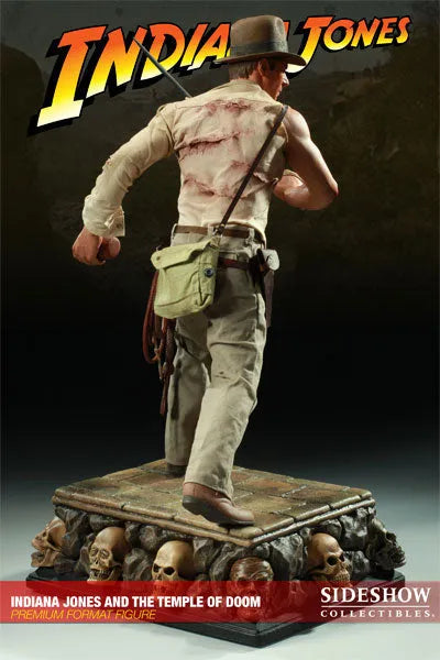 Indiana Jones - 1/4 Scale Premium Figure: Indiana Jones (The Temple Of Doom)ㅤ – Sideshow Collectibles – ActionFigureBrasil — detalhe do produto