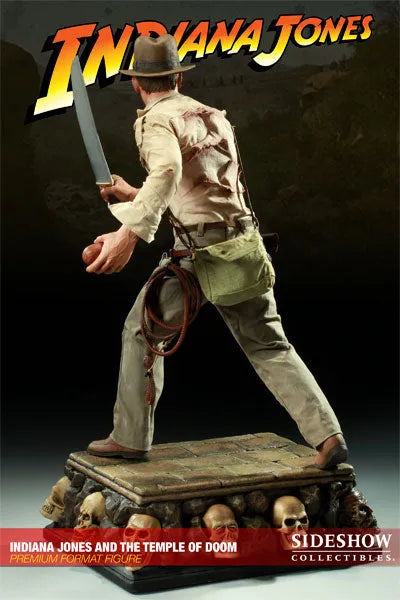 Indiana Jones - 1/4 Scale Premium Figure: Indiana Jones (The Temple Of Doom)ㅤ – Sideshow Collectibles – ActionFigureBrasil — close