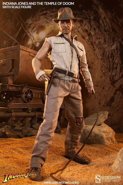 Indiana Jones and the Temple of Doom 1/6 Scale Figure - SideShow Sixth Scale: Indiana Jonesㅤ – Sideshow Collectibles – ActionFigureBrasil — close