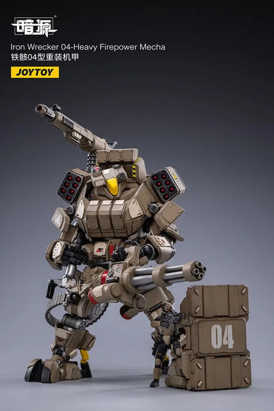 Iron Wrecker 04 Heavy Firepower Mecha – Joytoy – ActionFigure Brasil — com base expositora