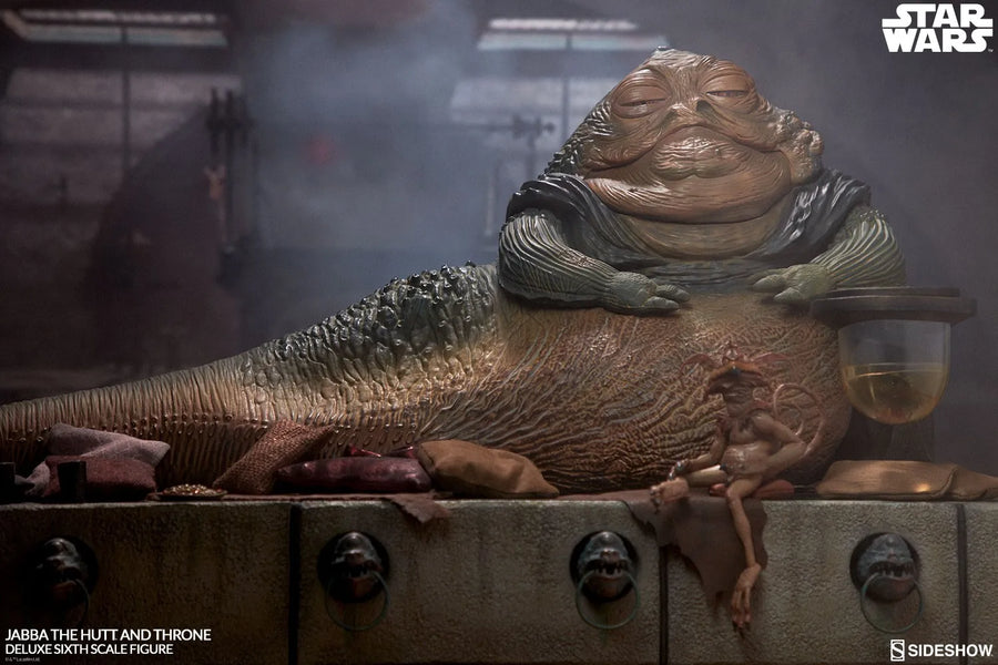 Jabba the Hutt and Throne Deluxe – Sideshow Collectibles – ActionFigure Brasil