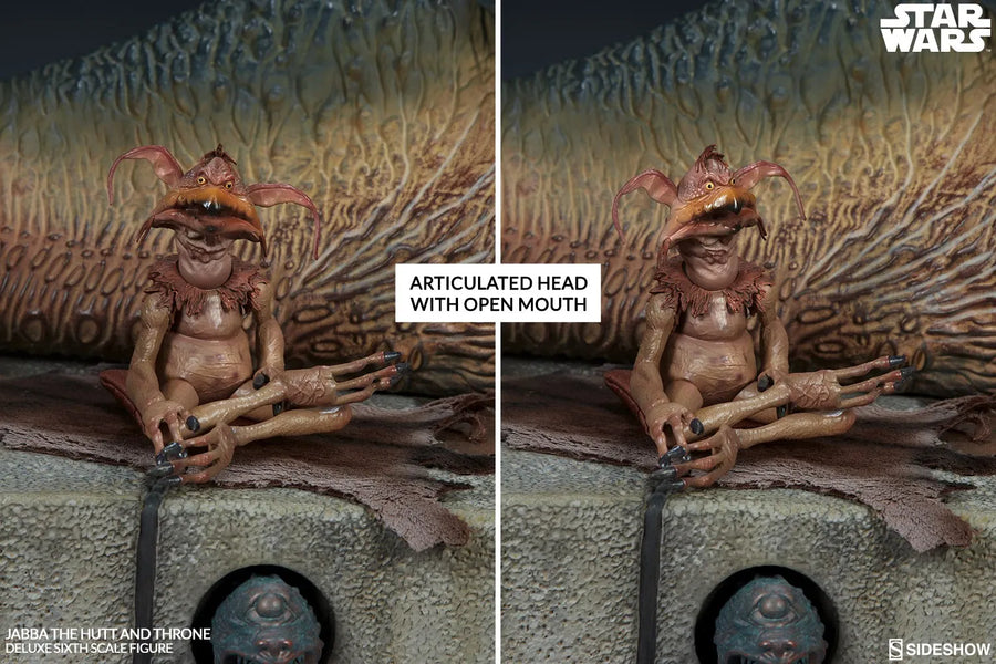 Jabba the Hutt and Throne Deluxe – Sideshow Collectibles – ActionFigure Brasil