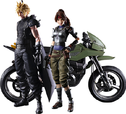Jessie, Cloud, and Motorcycle – Square Enix – ActionFigure Brasil