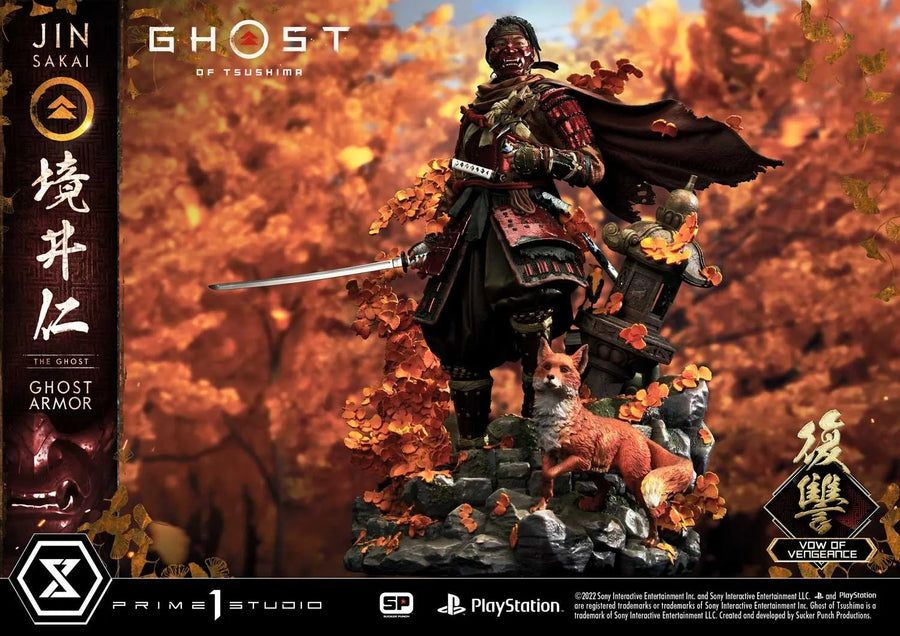 Jin Sakai, The Ghost (Vow of Vengeance Ghost Armor Edition) Ghost of Tsushima – Prime1Studio – ActionFigure Brasil