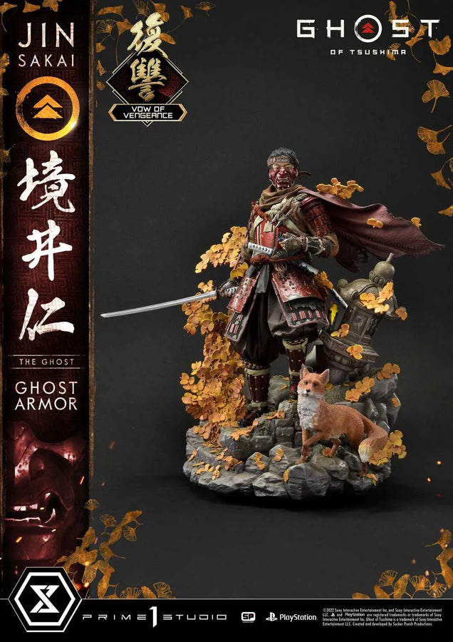 Jin Sakai, The Ghost (Vow of Vengeance Ghost Armor Edition) Ghost of Tsushima – Prime1Studio – ActionFigure Brasil