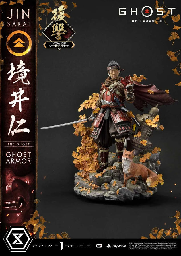Jin Sakai, The Ghost (Vow of Vengeance Ghost Armor Edition) Ghost of Tsushima – Prime1Studio – ActionFigure Brasil