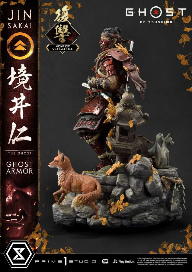 Jin Sakai, The Ghost (Vow of Vengeance Ghost Armor Edition) Ghost of Tsushima – Prime1Studio – ActionFigure Brasil