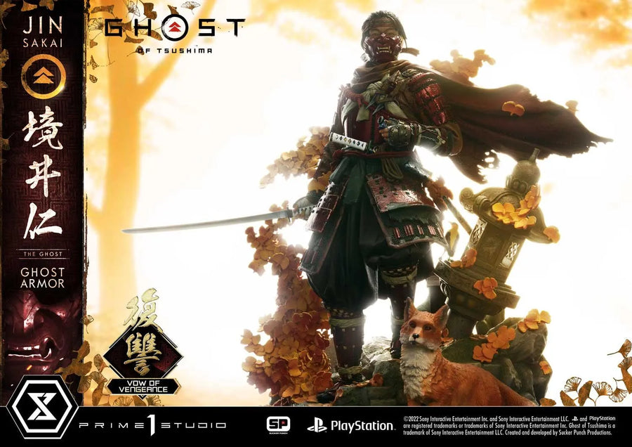 Jin Sakai, The Ghost (Vow of Vengeance Ghost Armor Edition) Ghost of Tsushima – Prime1Studio – ActionFigure Brasil