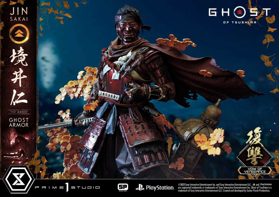Jin Sakai, The Ghost (Vow of Vengeance Ghost Armor Edition) Ghost of Tsushima – Prime1Studio – ActionFigure Brasil