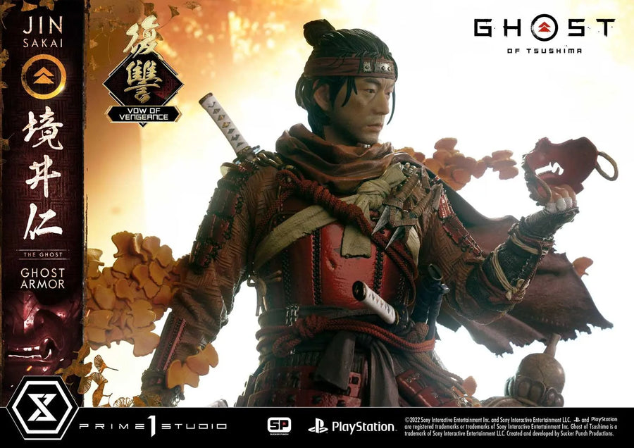 Jin Sakai, The Ghost (Vow of Vengeance Ghost Armor Edition) Ghost of Tsushima – Prime1Studio – ActionFigure Brasil