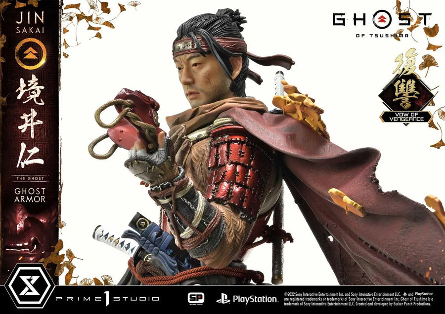 Jin Sakai, The Ghost (Vow of Vengeance Ghost Armor Edition) Ghost of Tsushima – Prime1Studio – ActionFigure Brasil