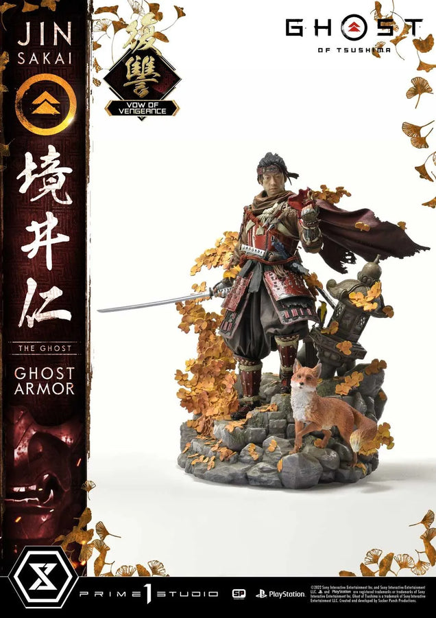 Jin Sakai, The Ghost (Vow of Vengeance Ghost Armor Edition) Ghost of Tsushima – Prime1Studio – ActionFigure Brasil