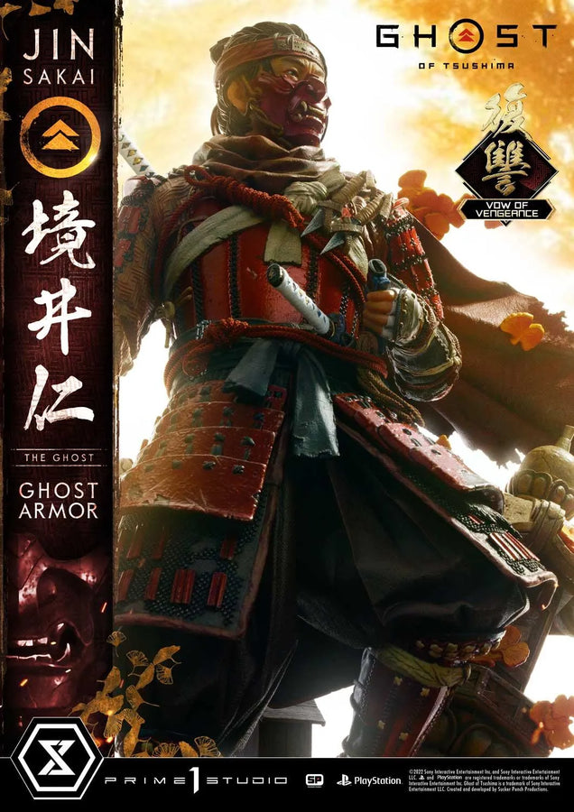 Jin Sakai, The Ghost (Vow of Vengeance Ghost Armor Edition) Ghost of Tsushima – Prime1Studio – ActionFigure Brasil