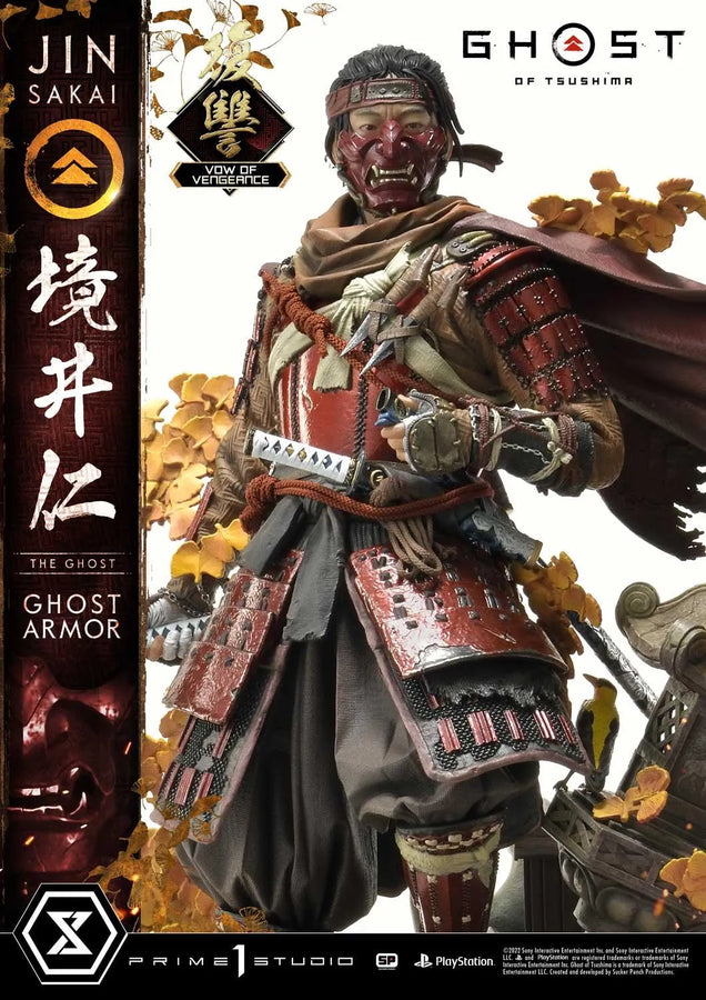Jin Sakai, The Ghost (Vow of Vengeance Ghost Armor Edition) Ghost of Tsushima – Prime1Studio – ActionFigure Brasil