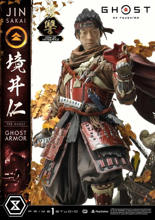 Jin Sakai, The Ghost (Vow of Vengeance Ghost Armor Edition) Ghost of Tsushima – Prime1Studio – ActionFigure Brasil