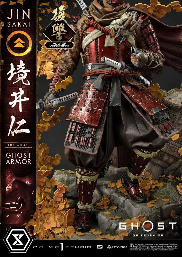 Jin Sakai, The Ghost (Vow of Vengeance Ghost Armor Edition) Ghost of Tsushima – Prime1Studio – ActionFigure Brasil