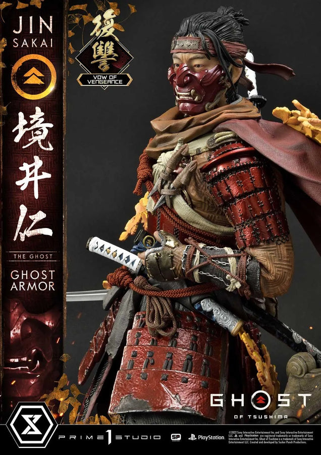 Jin Sakai, The Ghost (Vow of Vengeance Ghost Armor Edition) Ghost of Tsushima – Prime1Studio – ActionFigure Brasil