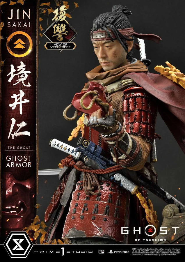 Jin Sakai, The Ghost (Vow of Vengeance Ghost Armor Edition) Ghost of Tsushima – Prime1Studio – ActionFigure Brasil