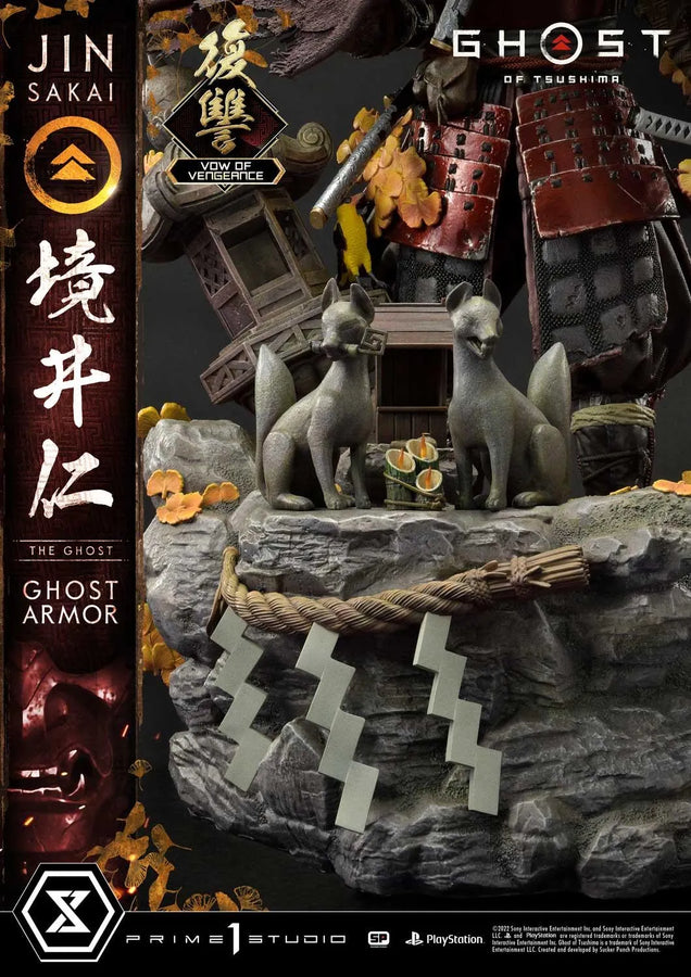 Jin Sakai, The Ghost (Vow of Vengeance Ghost Armor Edition) Ghost of Tsushima – Prime1Studio – ActionFigure Brasil