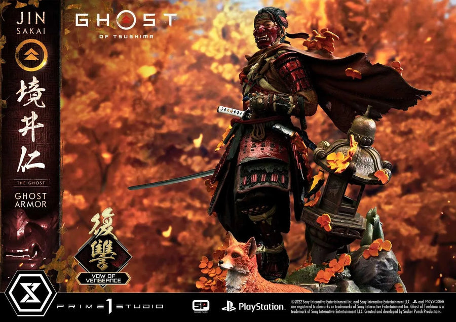 Jin Sakai, The Ghost (Vow of Vengeance Ghost Armor Edition) Ghost of Tsushima – Prime1Studio – ActionFigure Brasil