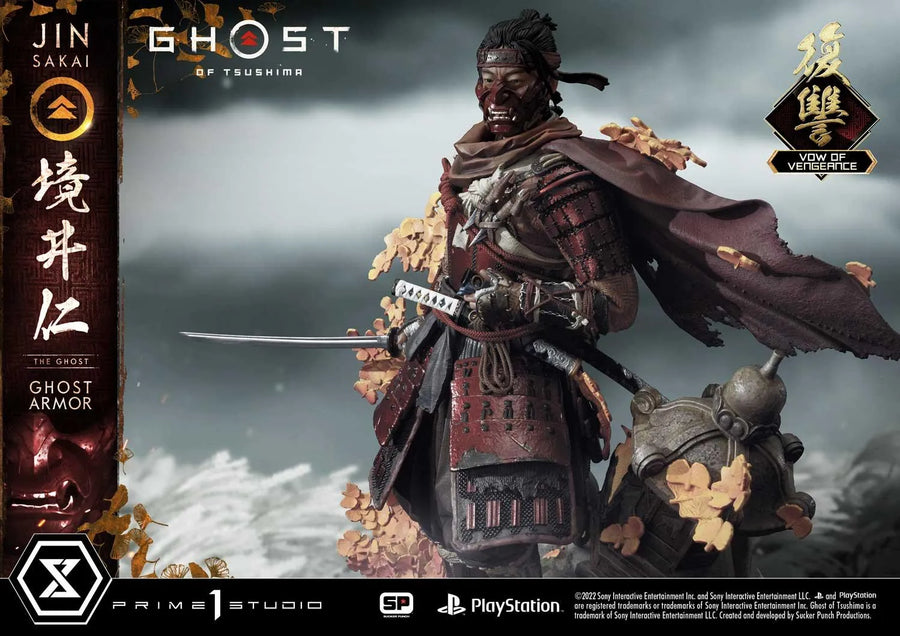 Jin Sakai, The Ghost (Vow of Vengeance Ghost Armor Edition) Ghost of Tsushima – Prime1Studio – ActionFigure Brasil