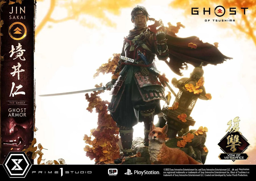 Jin Sakai, The Ghost (Vow of Vengeance Ghost Armor Edition) Ghost of Tsushima – Prime1Studio – ActionFigure Brasil