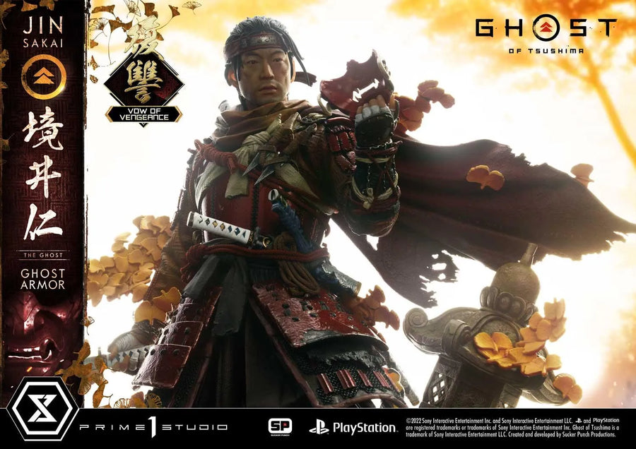 Jin Sakai, The Ghost (Vow of Vengeance Ghost Armor Edition) Ghost of Tsushima – Prime1Studio – ActionFigure Brasil