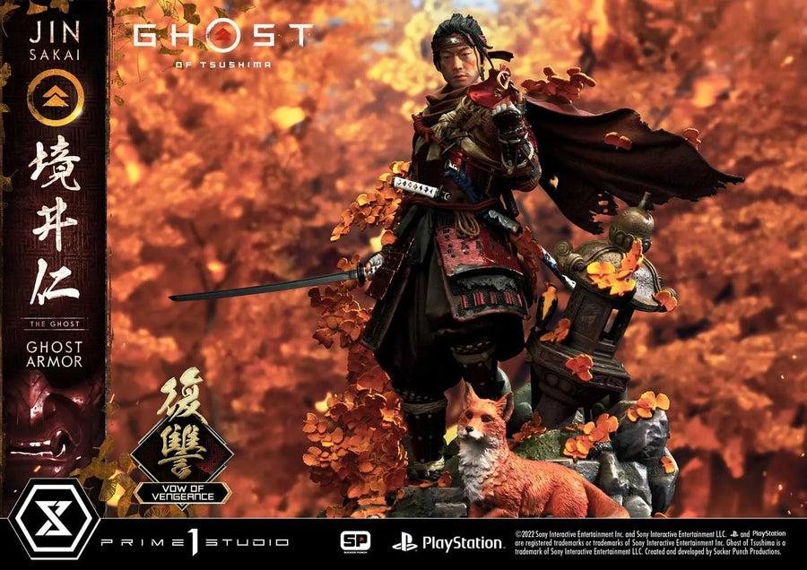 Jin Sakai, The Ghost (Vow of Vengeance Ghost Armor Edition) Ghost of Tsushima – Prime1Studio – ActionFigure Brasil