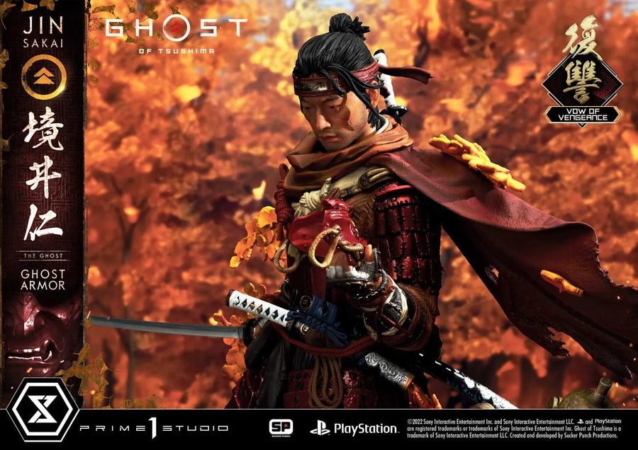 Jin Sakai, The Ghost (Vow of Vengeance Ghost Armor Edition) Ghost of Tsushima – Prime1Studio – ActionFigure Brasil