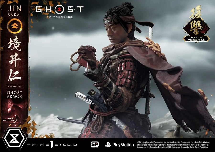 Jin Sakai, The Ghost (Vow of Vengeance Ghost Armor Edition) Ghost of Tsushima – Prime1Studio – ActionFigure Brasil
