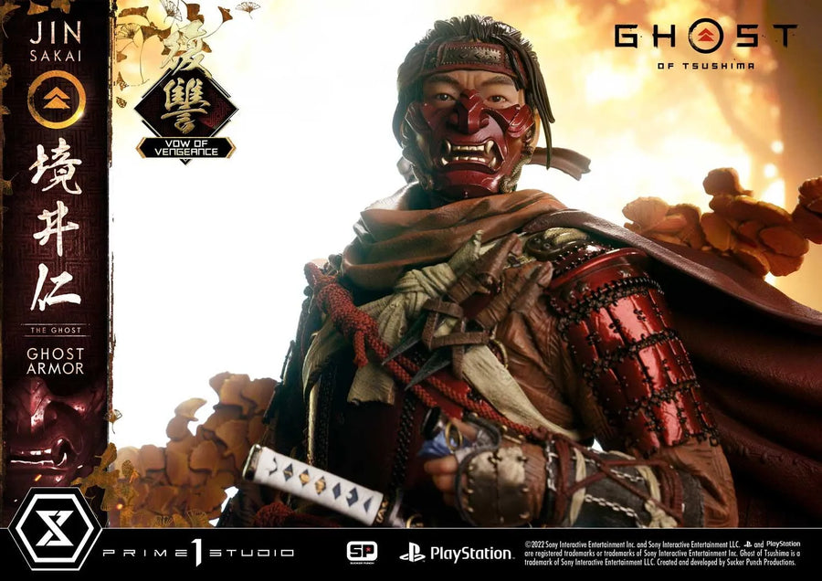 Jin Sakai, The Ghost (Vow of Vengeance Ghost Armor Edition) Ghost of Tsushima – Prime1Studio – ActionFigure Brasil