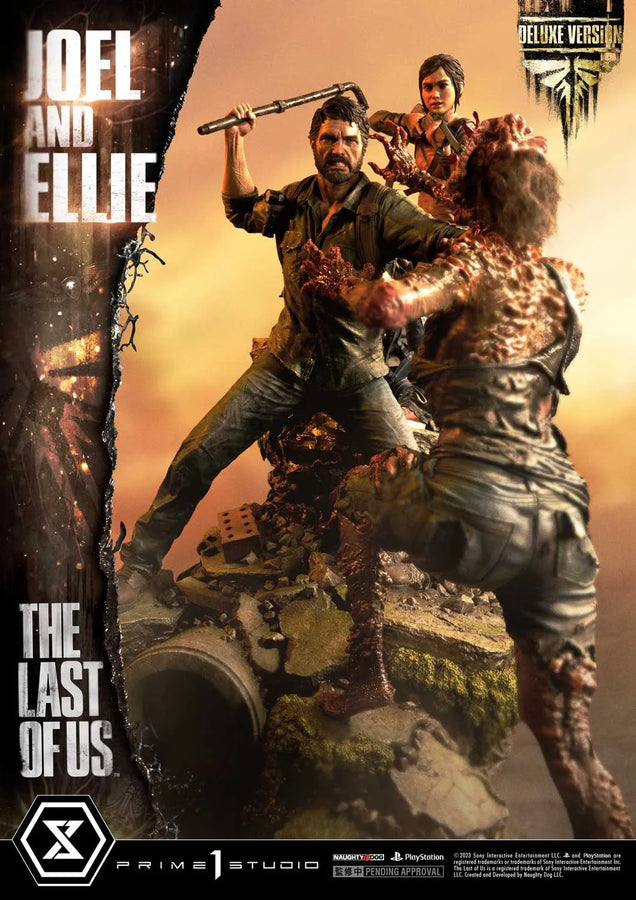 Joel & Ellie (Deluxe Version) - LIMITED EDITION: 200 (Deluxe Version) – Prime 1 Studio – ActionFigure Brasil