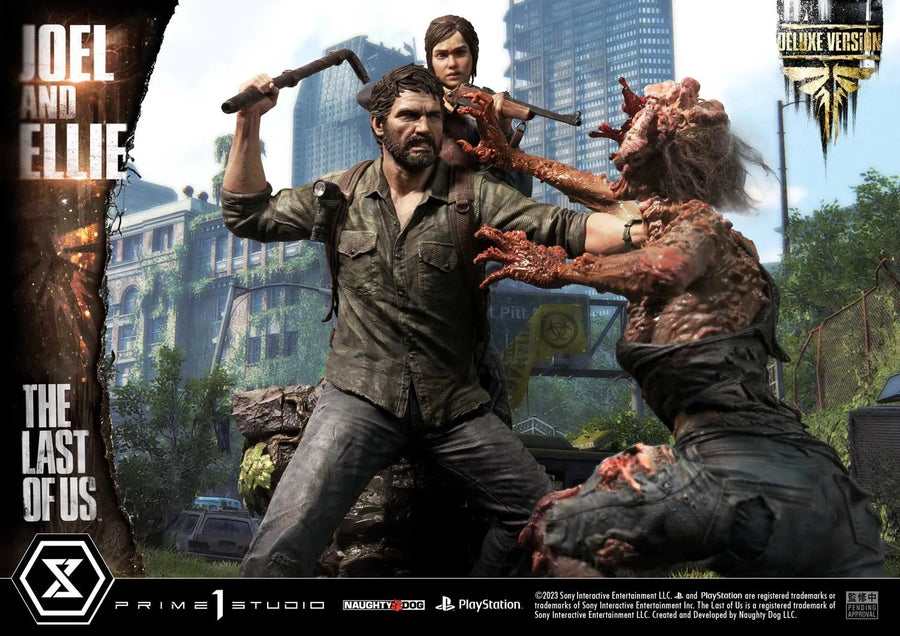 Joel & Ellie (Deluxe Version) - LIMITED EDITION: 200 (Deluxe Version) – Prime 1 Studio – ActionFigure Brasil