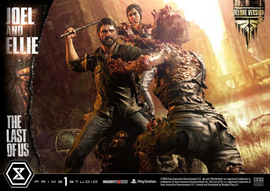Joel & Ellie (Deluxe Version) - LIMITED EDITION: 200 (Deluxe Version) – Prime 1 Studio – ActionFigure Brasil